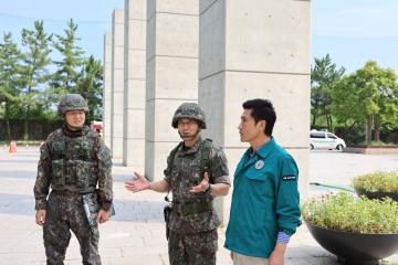 2024년 용산구의회 을지훈련 참관 및 기관 격려방문(국립중앙박물관 군인,경찰,소방 합동훈련)